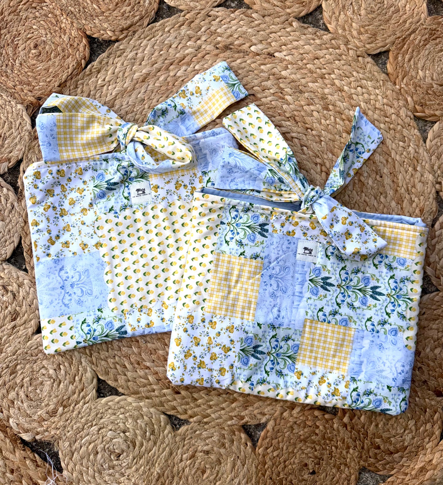 Blue & Yellow Patchwork Bible Sleeve